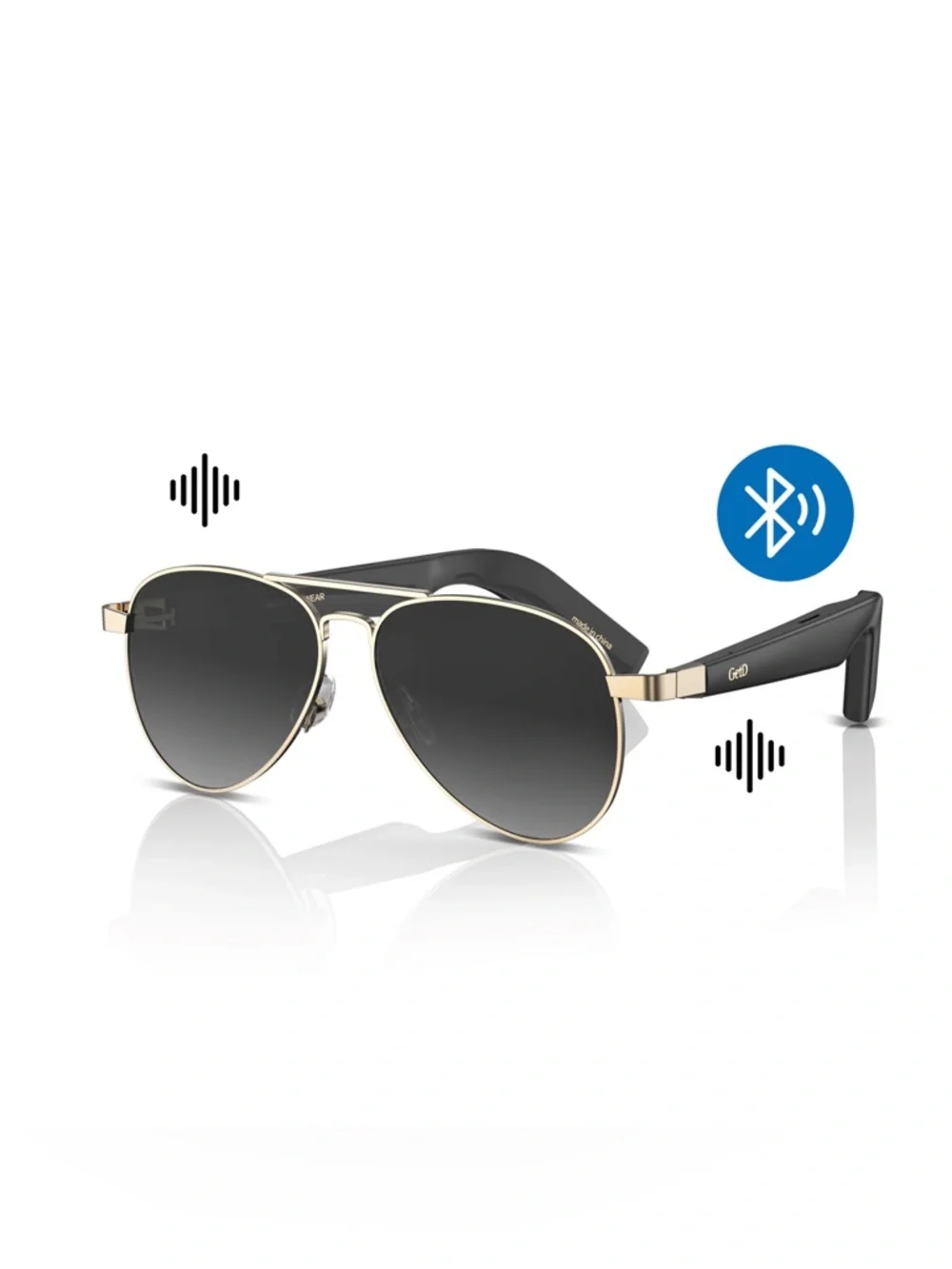 Wireless Bluetooth Smart Glasses Aviator Sunglasses polarized Call Music Headset